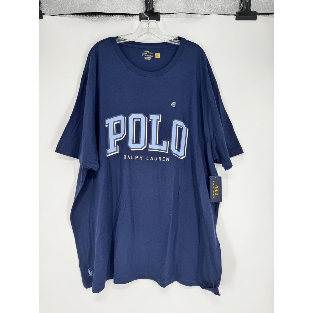Polo Ralph Lauren T Shirt 3XL Big 3XB Navy Short Sleeve Graphic Tee Logo Blue